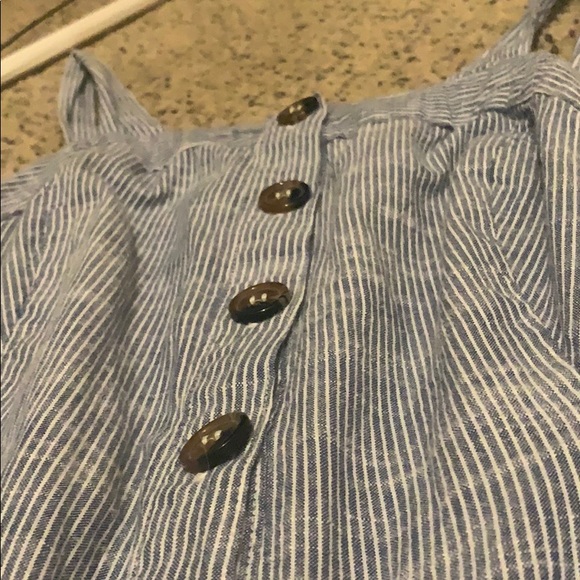 Blue Striped Jumpsuit - Picture 2 of 3